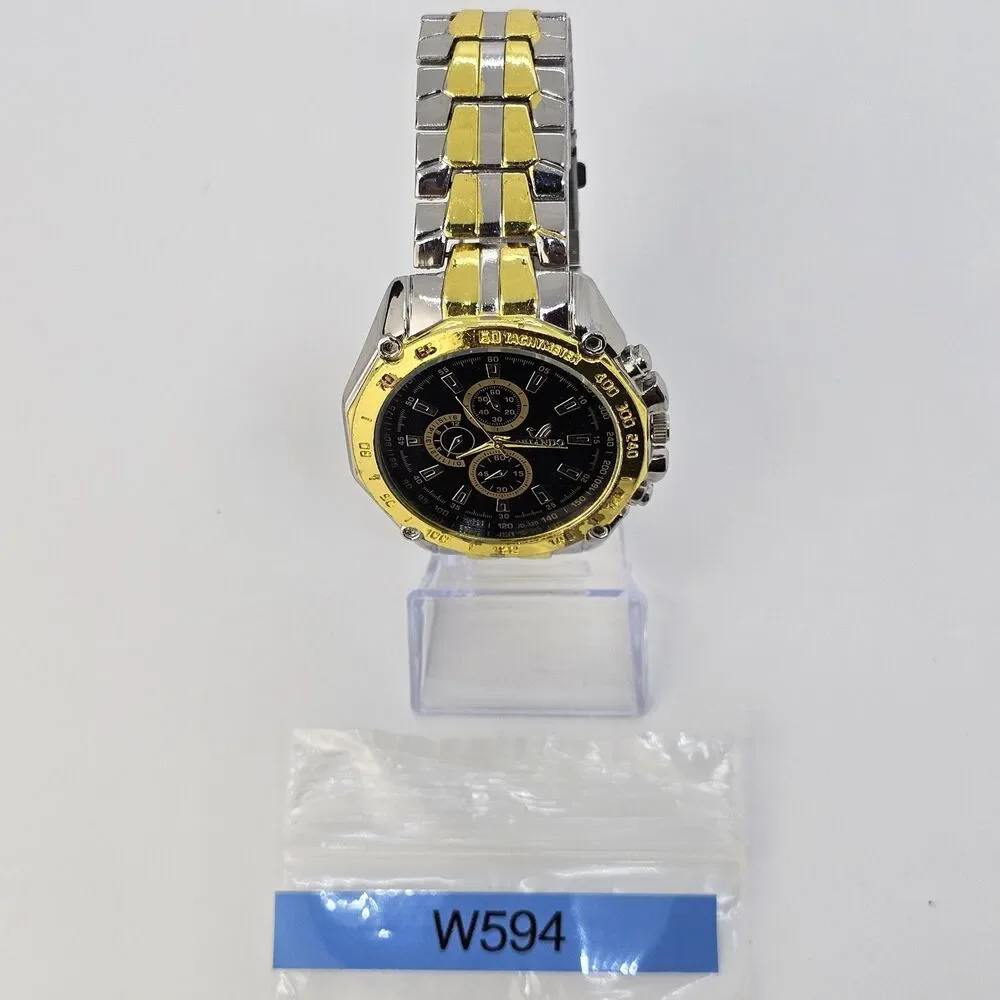 Orlando Men's Watch 47MM Black Dial Two Tone Bracelet‎ 7.5